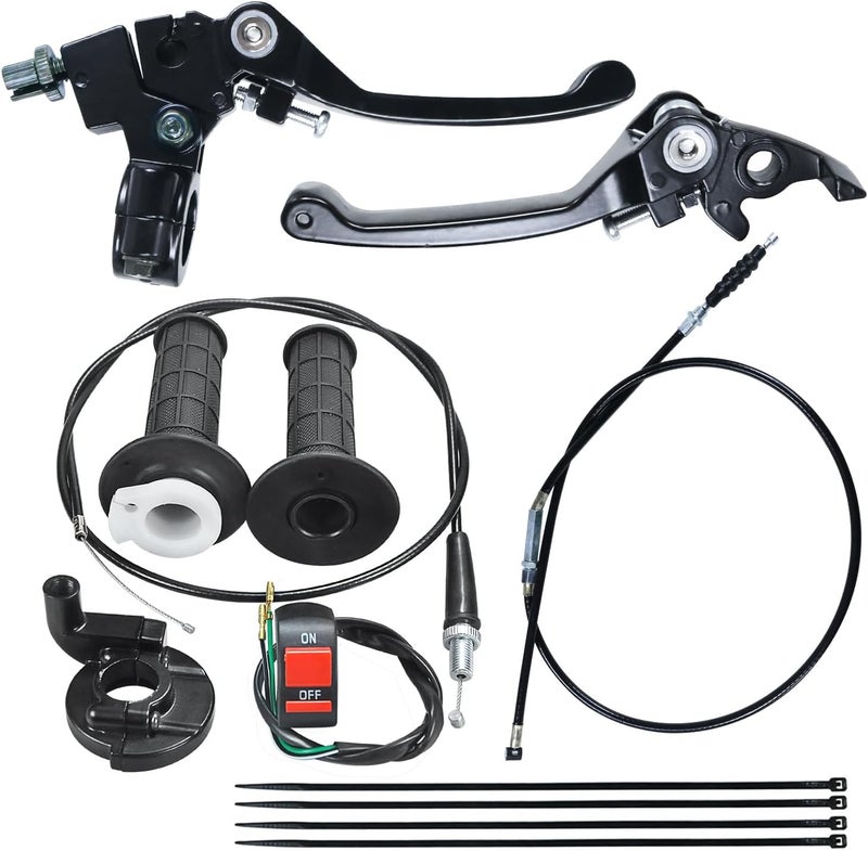 HOLATO عصا فرامل قابلة للطي مع كابل دواسة الوقود ومقابض كابل لموتور دراجة نارية 50cc 70cc 110cc 125cc 150cc أپولو RFZ125 DBX15 X18 X19 تاو تاو DB17 DB27 كولستر M125 SSR - Image 1